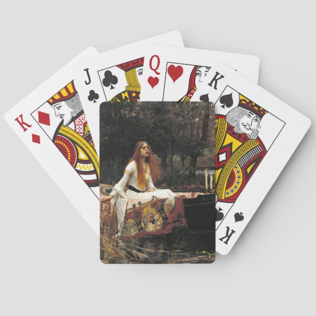 John William Waterhouse Dam of Shalott (1888) Spelkort (Baksidan)
