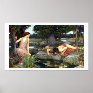 John William Waterhouse Echo och Narcissus Poster