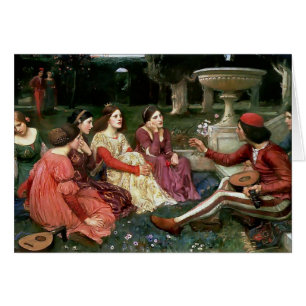 John William waterhouse en saga från Decameronen Hälsningskort