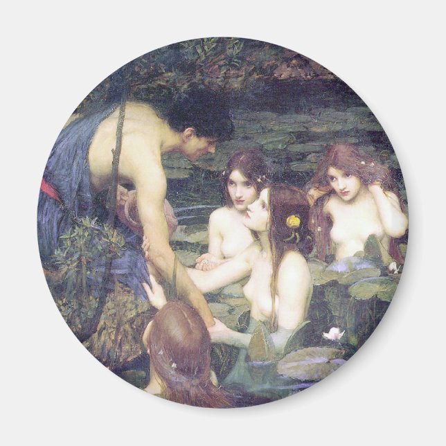John William Waterhouse - Hylas och Nymphs Magnet (Framsidan)
