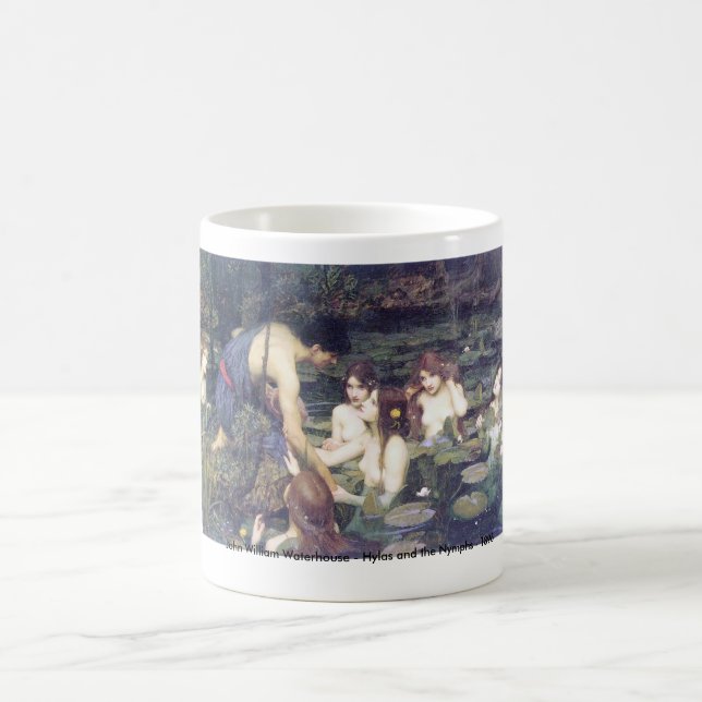 John William Waterhouse - Hylas och nymphsna Kaffemugg (Center)