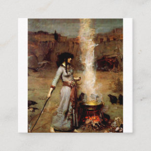 John William Waterhouse Magic Circle Fyrkantigt Visitkort