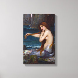 John William Waterhouse Mermaid Art Wrapped Canvas