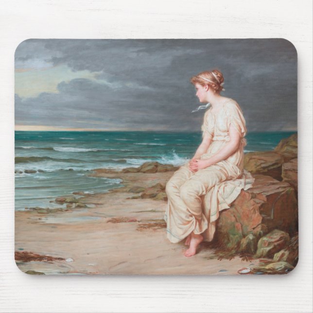 John William Waterhouse Miranda Art Mouse Pad Musmatta (Framsidan)