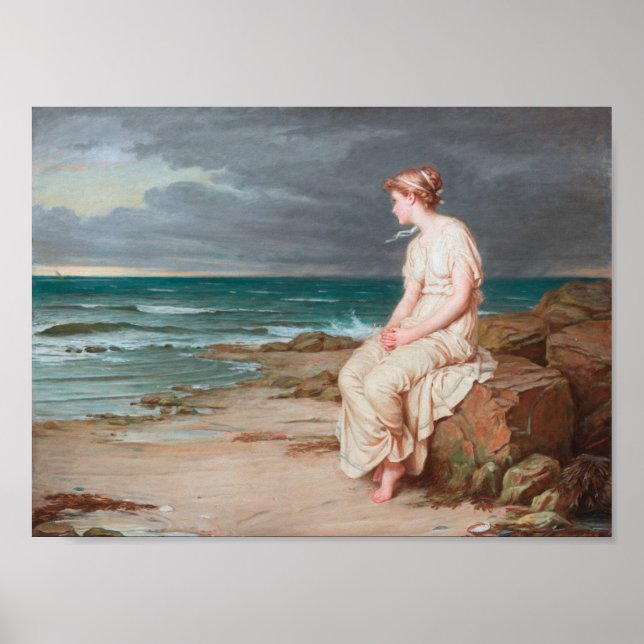 John William Waterhouse Miranda Art Poster (Framsidan)