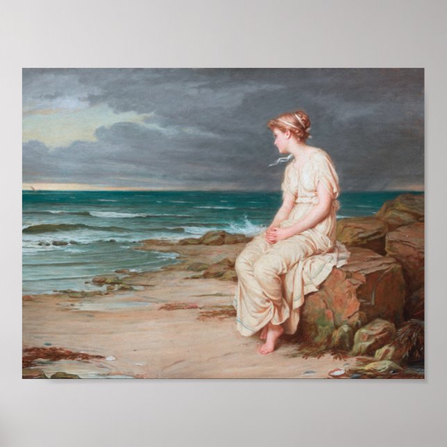 John William Waterhouse Miranda Art Poster (Framsidan)