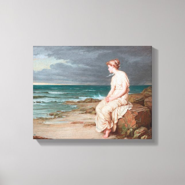 John William Waterhouse Miranda Konst Inbäddad Can Canvastryck (Framsida)