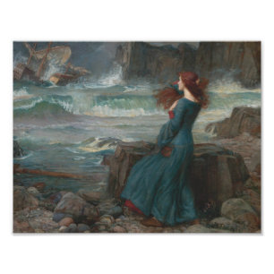 John William Waterhouse - Miranda - stormen Fototryck