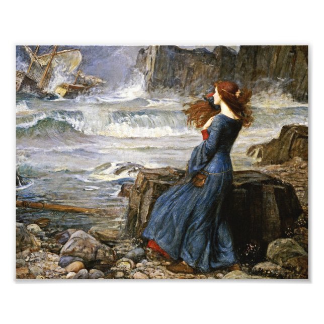 John William Waterhouse - Miranda - The Tempest Fototryck (Framsidan)