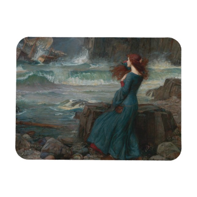John William Waterhouse - Miranda - The Tempest Magnet (Horisontell)