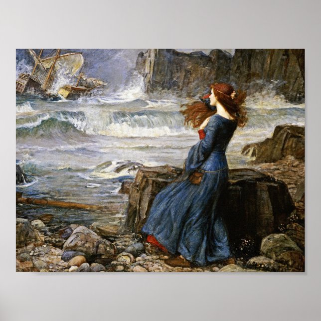 John William Waterhouse - Miranda - The Tempest Poster (Framsidan)