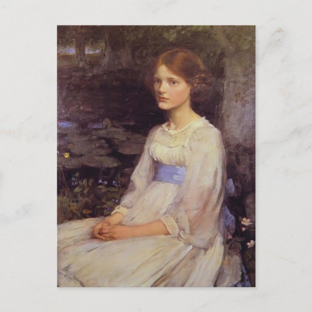 John William Waterhouse- Miss Betty Pollock Vykort (Framsida)