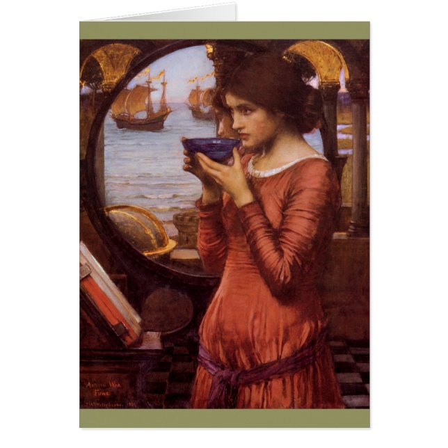 John William Waterhouse - öde Hälsningskort (Framsidan)
