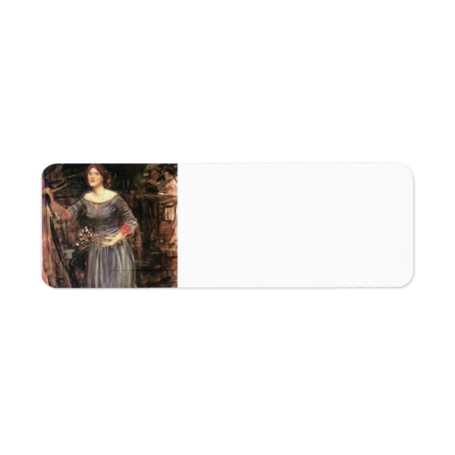 John William Waterhouse- Ophelia Returadress Etikett (Framsidan)