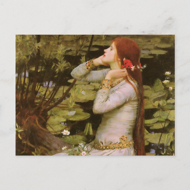 John William Waterhouse Ophelia Vykort (Framsida)