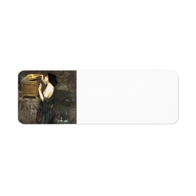 John William Waterhouse- Pandora Returadress Etikett (Framsidan)