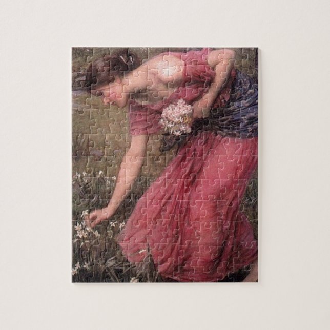 John William Waterhouse - pingstlilja - konst Pussel (Vertikal)