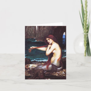 John William Waterhouse Sjöjungfru Note Card Kort