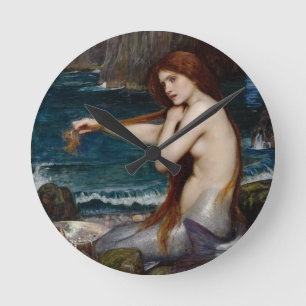 John William Waterhouse Sjöjungfru Rund Klocka