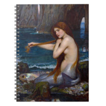 John William Waterhouse Sjöjungfru Spiral Notebook