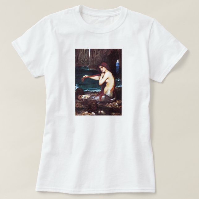John William Waterhouse Sjöjungfru T Shirt (Design framsida)