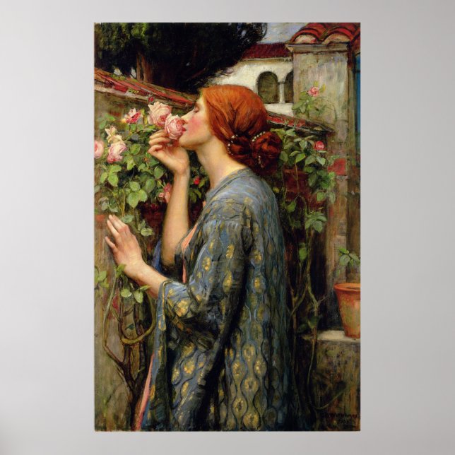 John William Waterhouse Soul från Ro Poster (Framsidan)