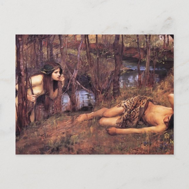 John William Waterhouse- The Naiad Vykort (Framsida)