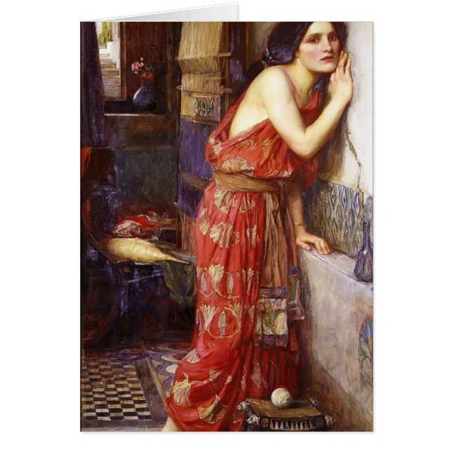 John William Waterhouse: Thisbe Hälsningskort (Framsidan)