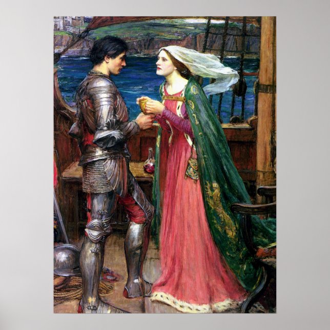 John William Waterhouse Tristan och Isolde Poster (Framsidan)