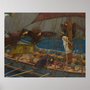John William Waterhouse - Ulysses och sirarna Poster