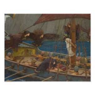 John William Waterhouse - Ulysses och Sirens Fototryck