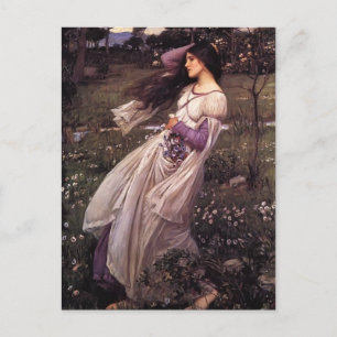 John William Waterhouse- Windblommor Vykort