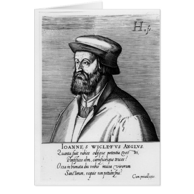 John Wycliffe Hälsningskort (Framsidan)