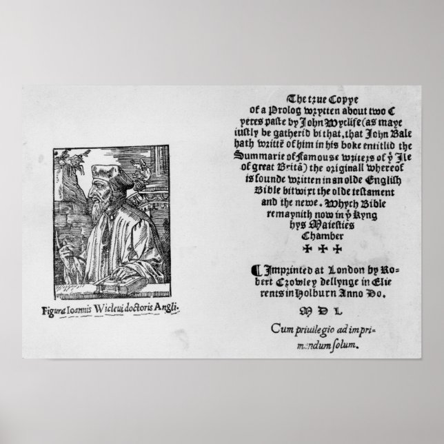 John Wycliffe Poster (Framsidan)