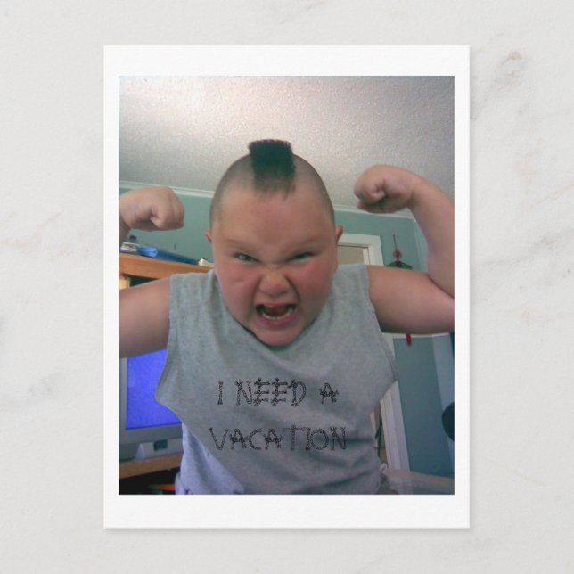 Johnny_1, JAG BEHÖVER EN SEMESTER Vykort (Framsida)