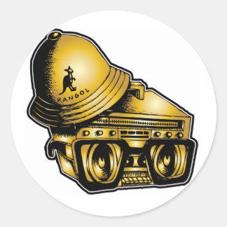 "Johnny 5" Sticker. Runt Klistermärke