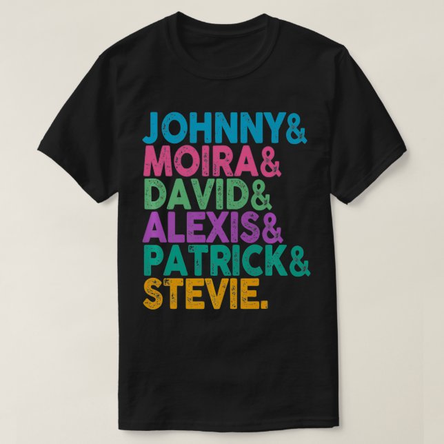 Johnny And Moira And David and Aleis  Apparel Prem T Shirt (Design framsida)