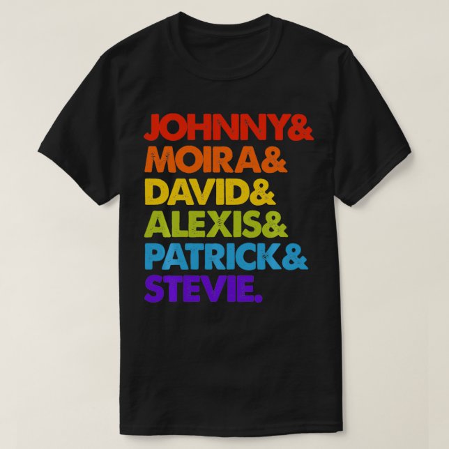 Johnny and Moira and David and Aleis  T Shirt (Design framsida)