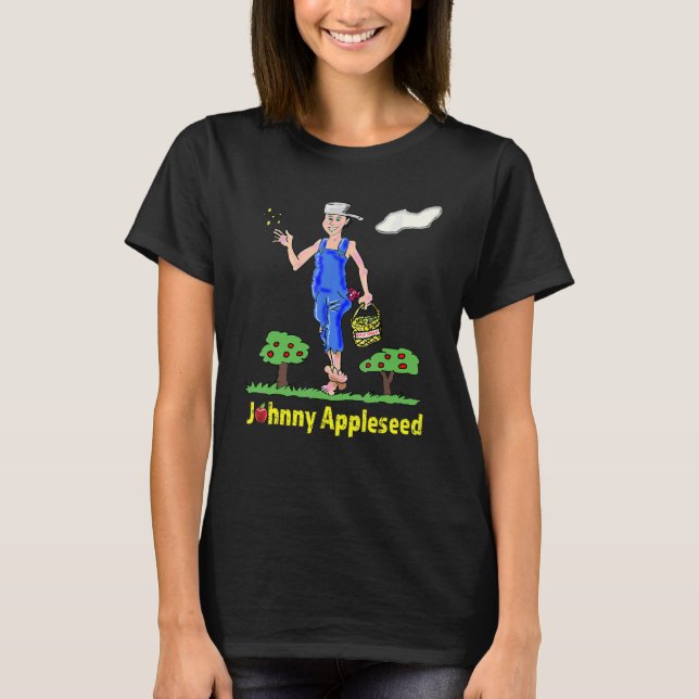 Johnny Appleseed Apple Träd Seed Orchard Nursery T Shirt (Framsida)