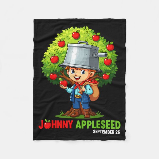 Johnny Appleseed-dagen 26 september  Fleecefilt (Framsidan)