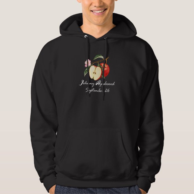 Johnny Appleseed Day 26 Teacher Apple Hoodie (Framsida)