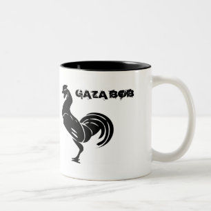 johnny_automatic_rooster_silhouette GAZA EGENNAMN Två-Tonad Mugg