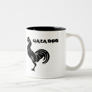 johnny_automatic_rooster_silhouette GAZA EGENNAMN Två-Tonad Mugg