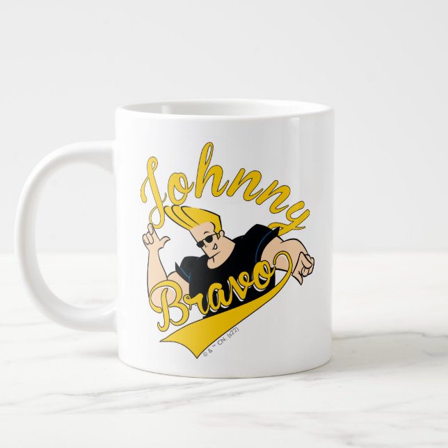 Johnny Bravo Athletic Graphic Jumbo Mugg (Vänster)
