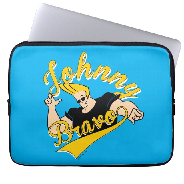 Johnny Bravo Athletic Graphic Laptop Fodral (Framsidan)