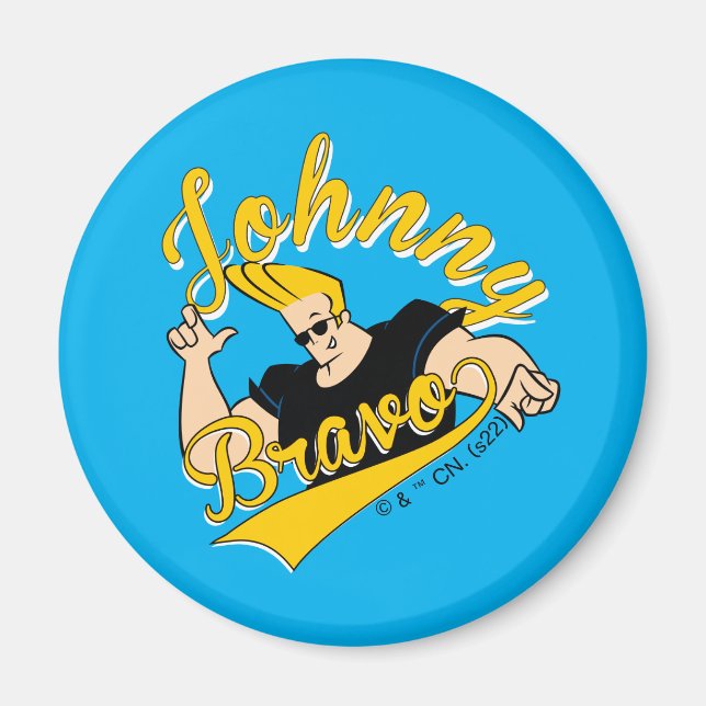 Johnny Bravo Athletic Graphic Magnet (Framsidan)
