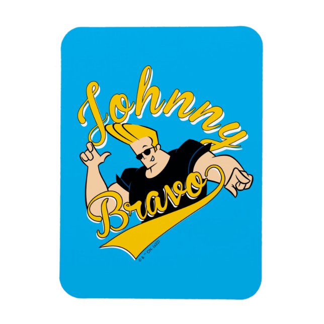 Johnny Bravo Athletic Graphic Magnet (Vertikal)