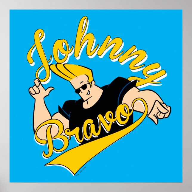 Johnny Bravo Athletic Graphic Poster (Framsidan)
