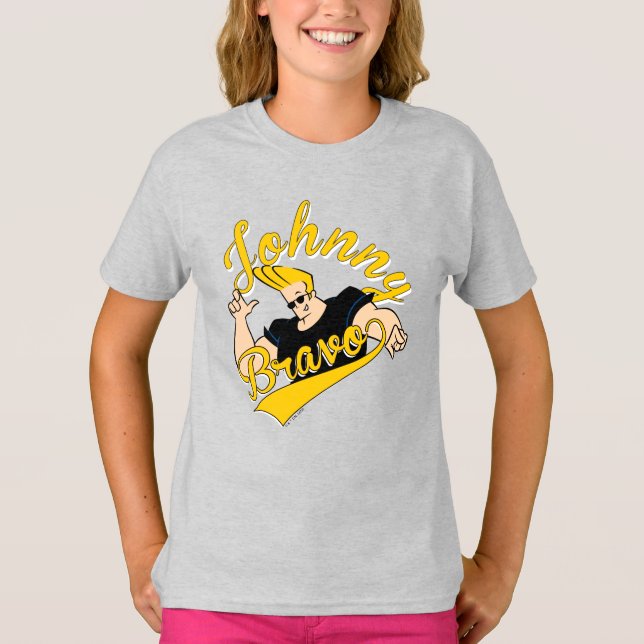 Johnny Bravo Athletic Graphic T Shirt (Framsida)