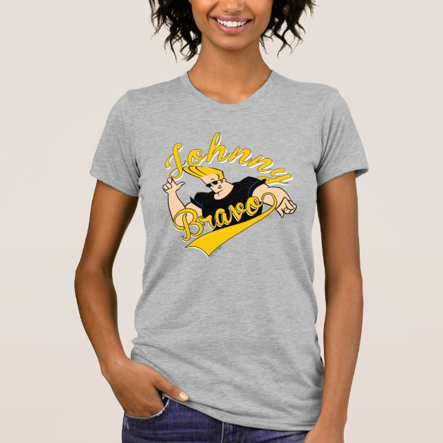 Johnny Bravo Athletic Graphic T Shirt (Framsida)